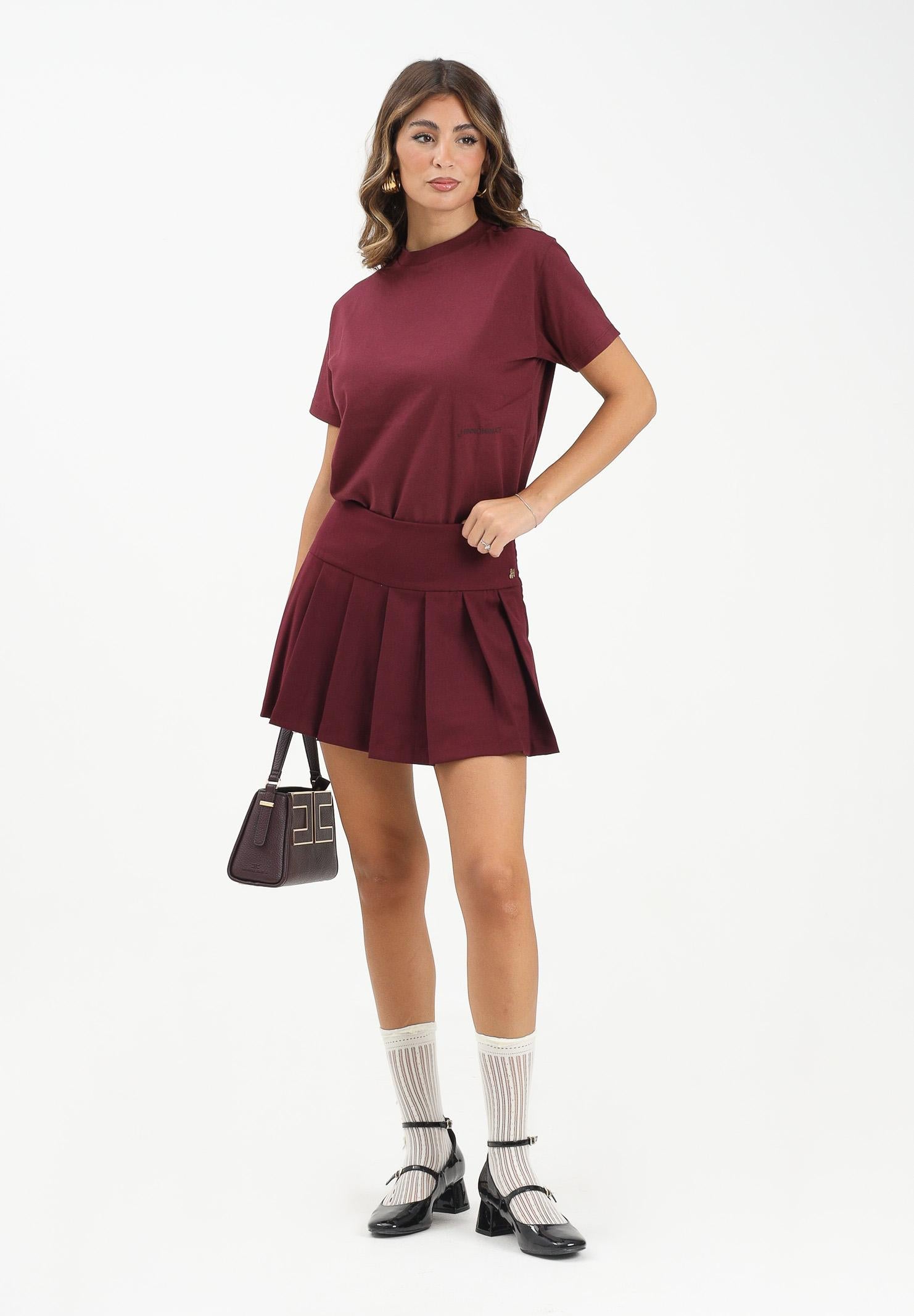 HINNOMINATE Gonna corta bordeaux da donna HMABW02225 RS02 HINNOMINATE 