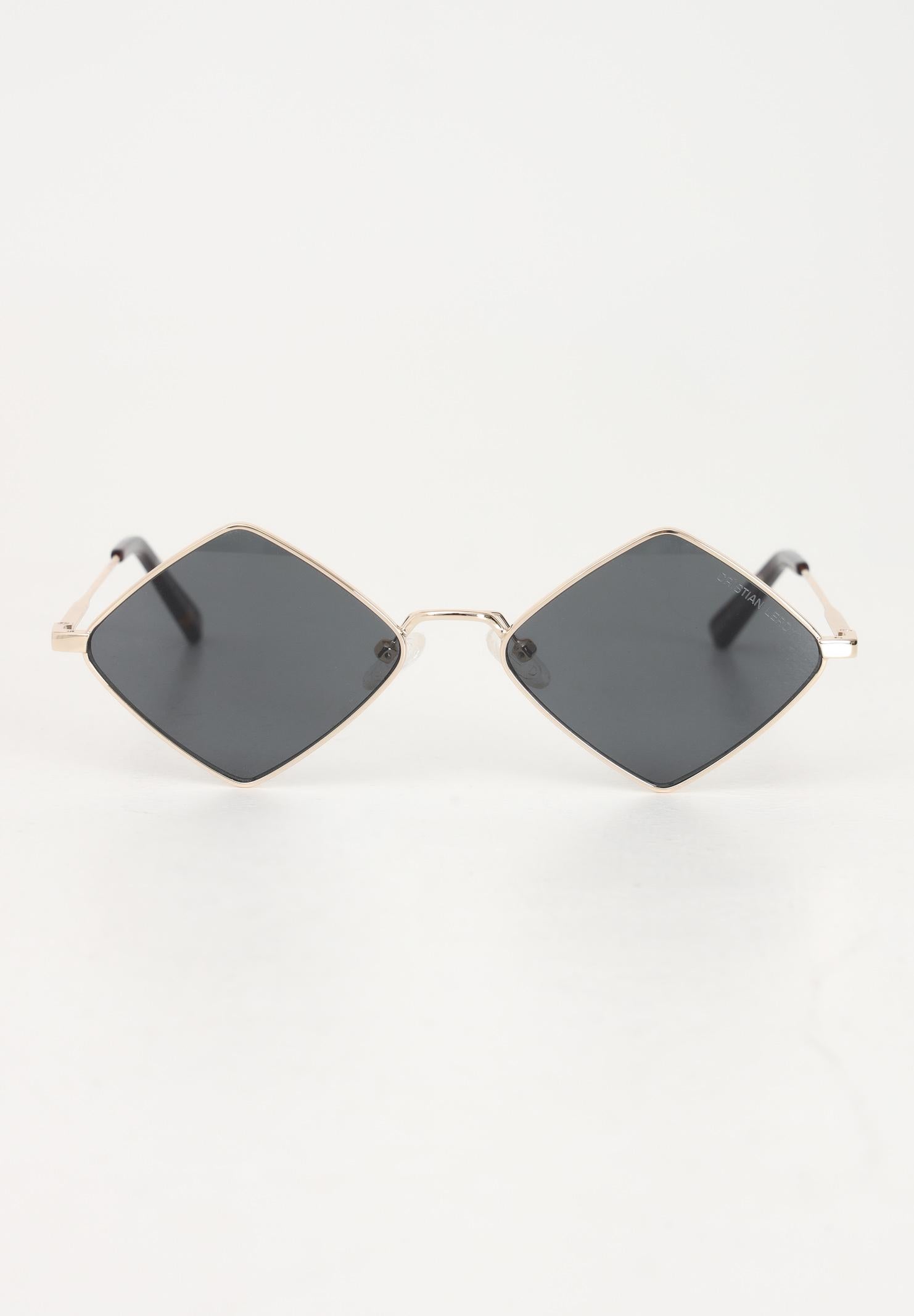Occhiali da sole oro per uomo e donna con lenti a rombo 2148 03 CRISTIAN LEROY 