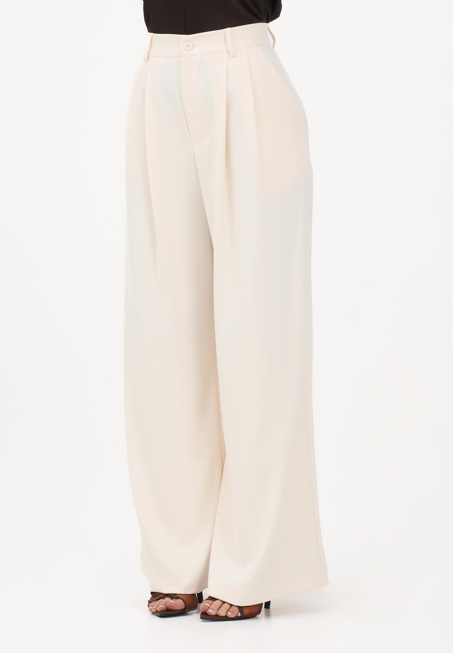VICOLO Pantalone a palazzo crema da donna TAB1692 RO VICOLO 