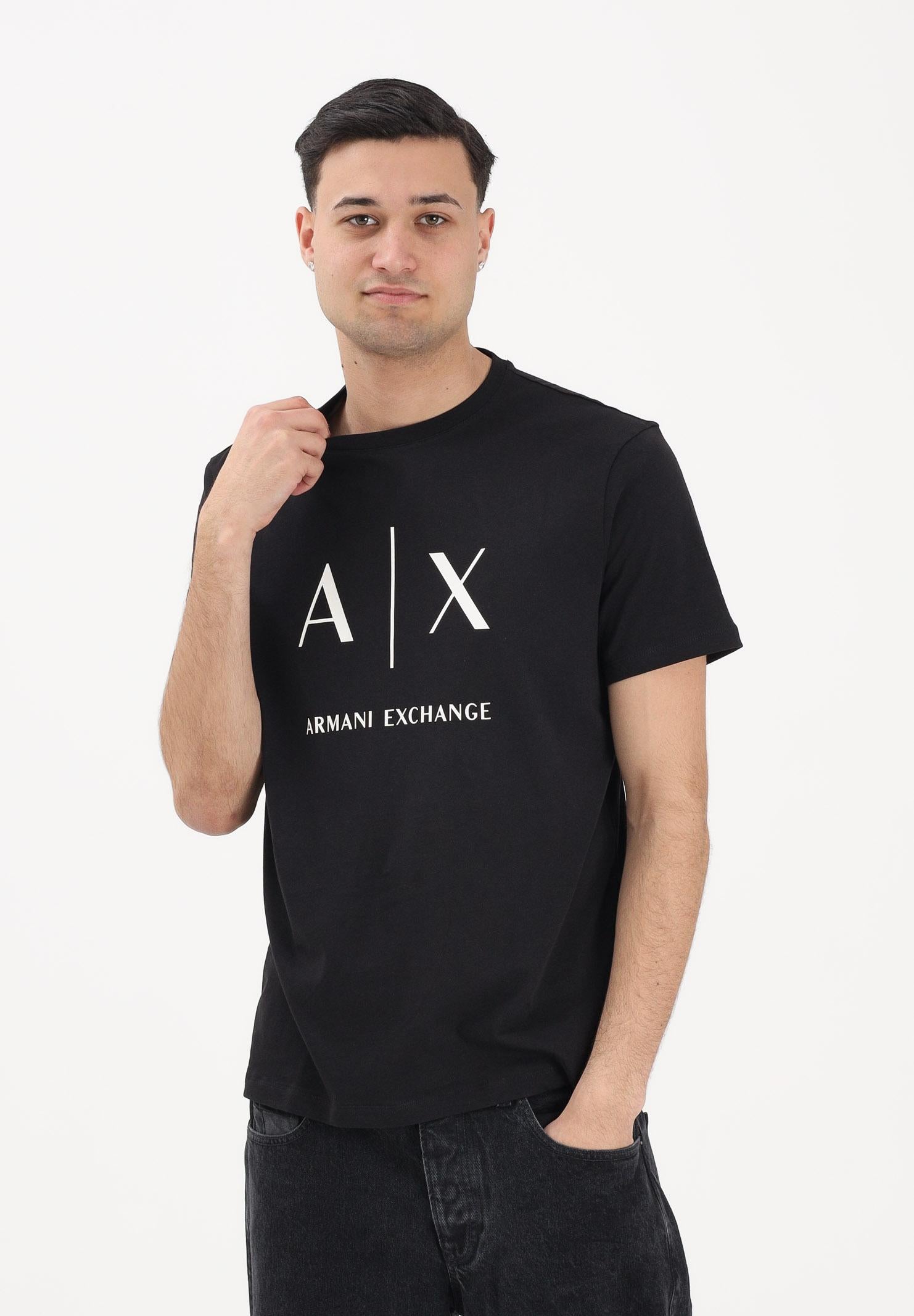 ARMANI EXCHANGE T-shirt a manica corta nera da uomo con logo XM002683AF10356 UC001 ARMANI EXCHANGE 