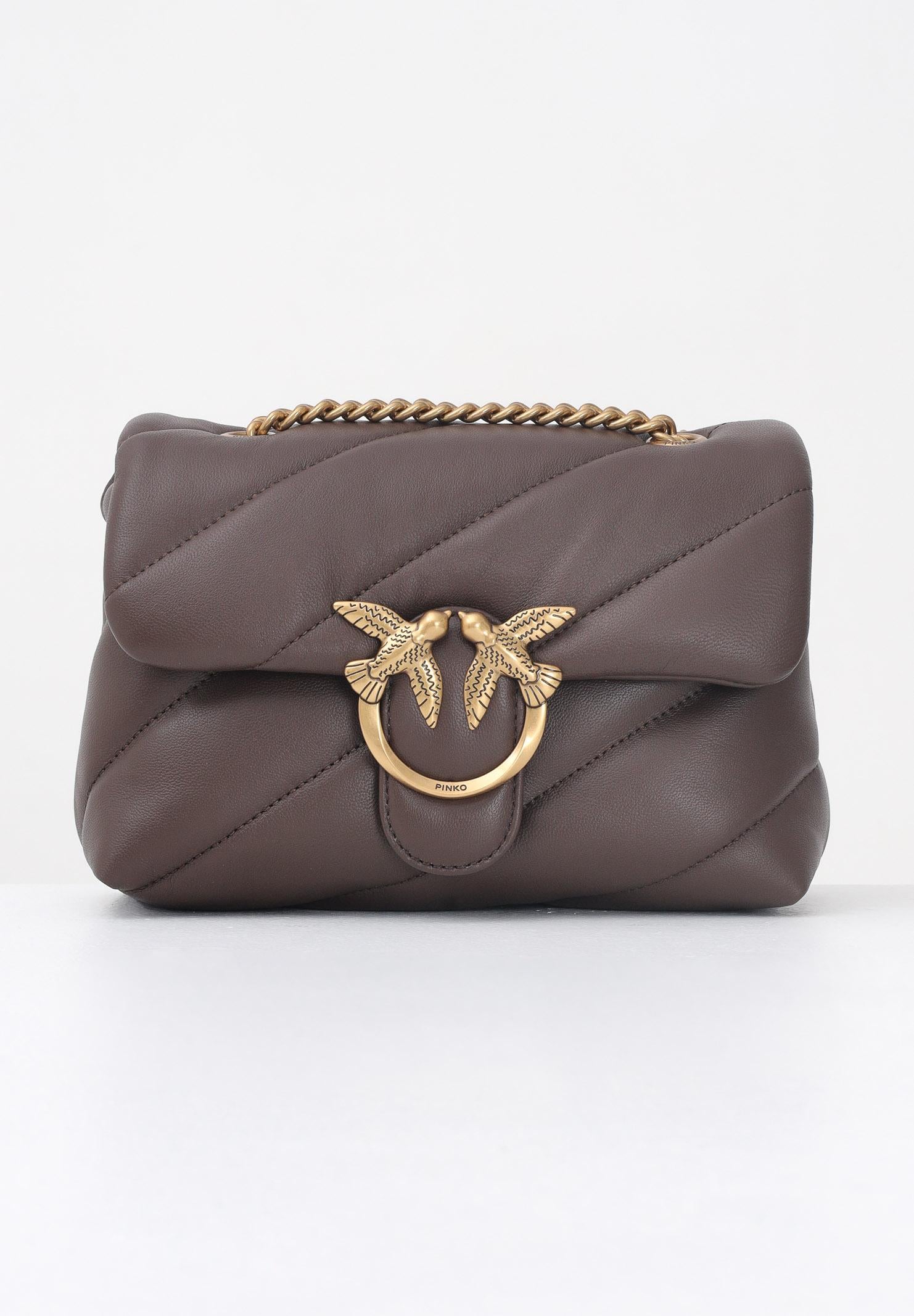 PINKO Borsa a tracolla Mini Love Bag Puff marrone da donna 100039A0F2 L74Q PINKO 