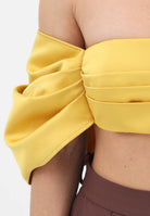 ELISABETTA FRANCHI Top elegante giallo da donna a fiocco TO05662E2 EV4 ELISABETTA FRANCHI 