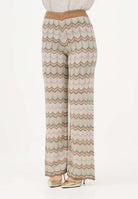 ONLY Pantalone multicolore da donna in maglia lurex con motivo chevron all-over 15369997 FOJA ONLY 