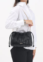 CALVIN KLEIN Borsa a spalla nera da donna in ecopelle plissettata LV04F3076G UB1 CALVIN KLEIN 