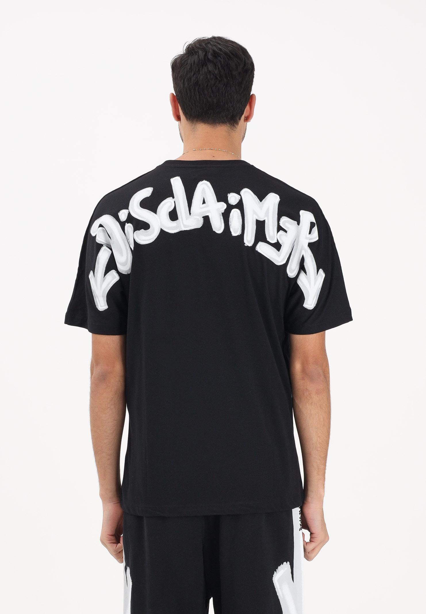 DISCLAIMER T-shirt a manica corta nera da uomo con stampa logo 26EDS55401 NEBI DISCLAIMER 