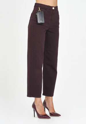 ELISABETTA FRANCHI Jeans in denim bordeaux da donna PJ04D56E2 EA4 ELISABETTA FRANCHI 