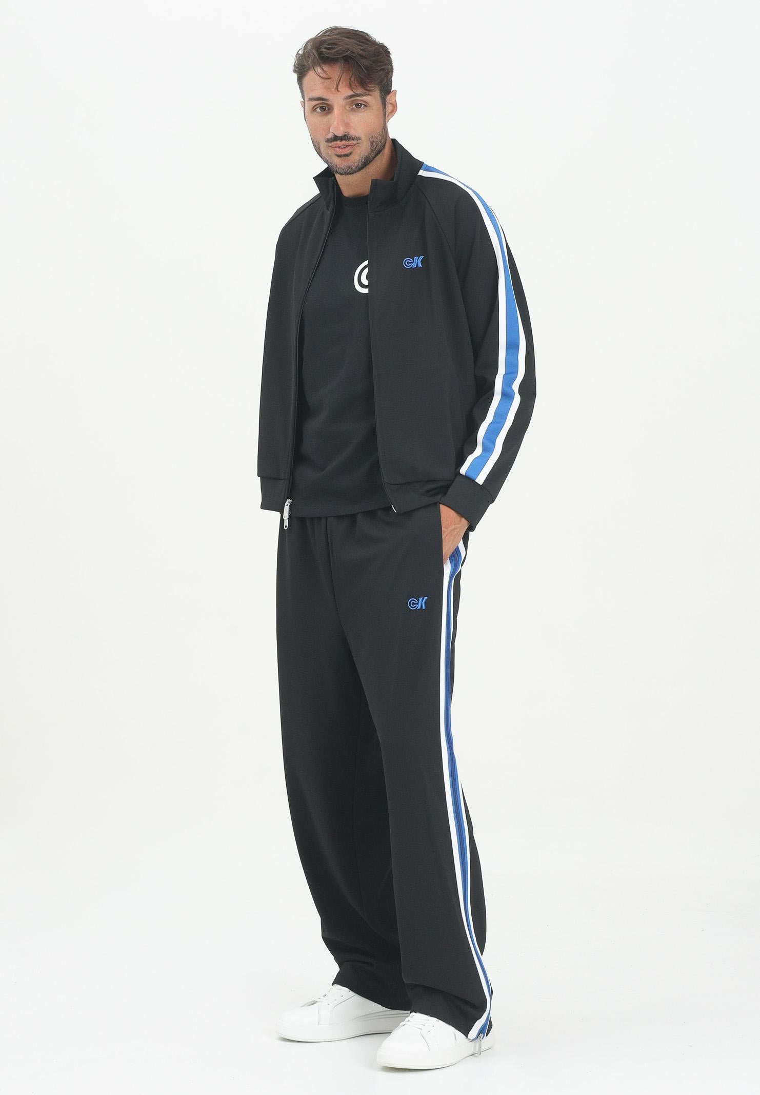 CALVIN KLEIN JEANS Pantalone sportivo nero da uomo con riga laterale LV04RC233GUB1  CALVIN KLEIN JEANS 