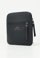 Borsello nero da uomo in ecopelle con logo frontale 952391CC830 00020 ARMANI EXCHANGE 