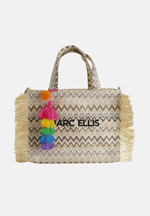 MARC ELLIS Borsa Buby S Claire M beige da donna con motivo zig-zag BUBY-S-CLAIRE-M MUNA MARC ELLIS 