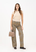 VICOLO Jeans Alex in denim effetto marmorizzato con sfumature beige DF5157 SP VICOLO 