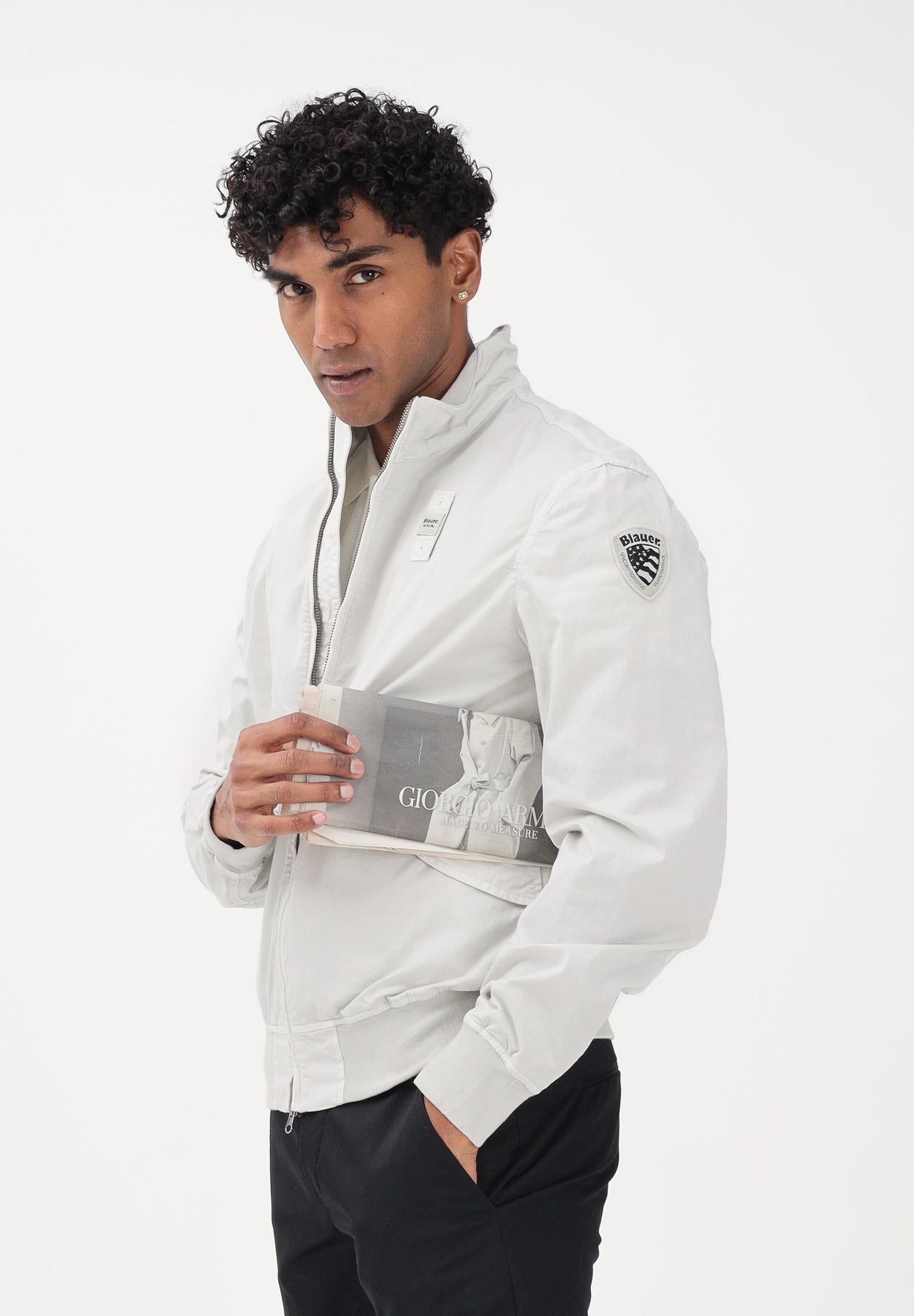 BLAUER Giacca leggera BADGER grigia da uomo 26SBLUC04139-007449 996 BLAUER 