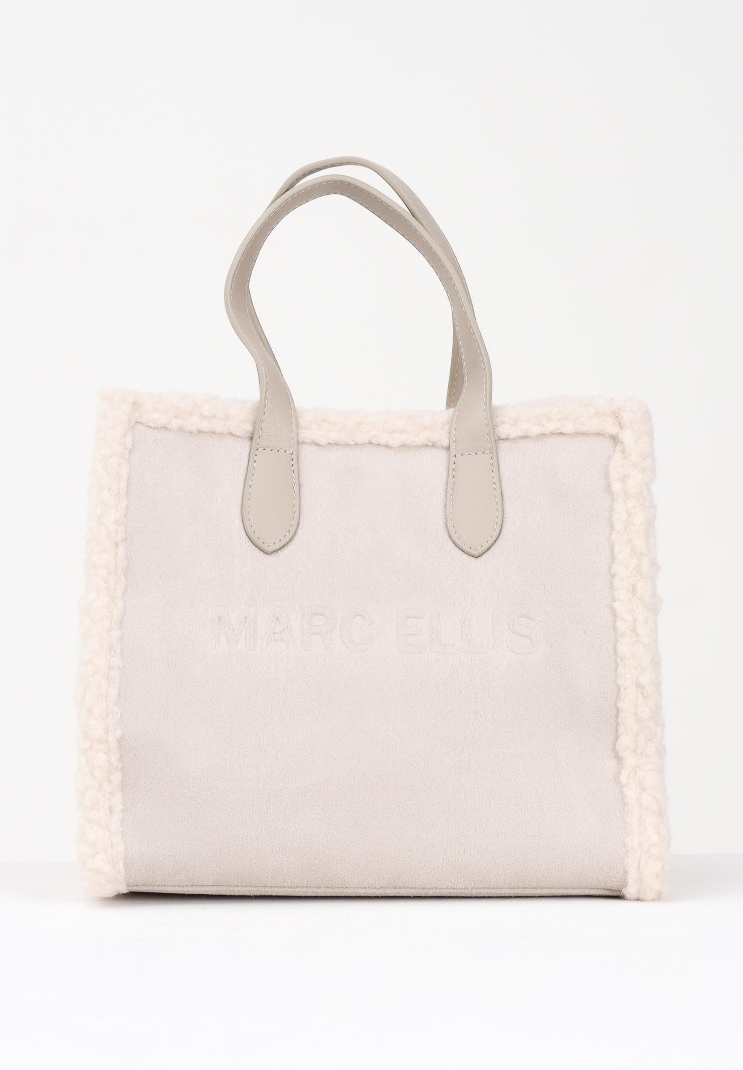 MARC ELLIS Borsa a mano Buby Suede M in morbido suede beige da donna BUBY-SUEDE-M TA MARC ELLIS 