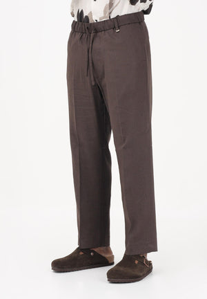 I'M BRIAN Pantalone in lino marrone da uomo PA3702 020 I'M BRIAN 