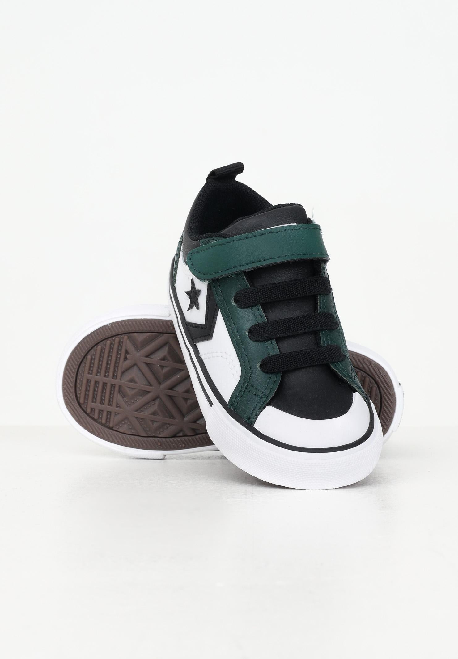 Sneakers Pro Blaze Easy-On bianche, nere e verdi da neonato A09333C . CONVERSE 
