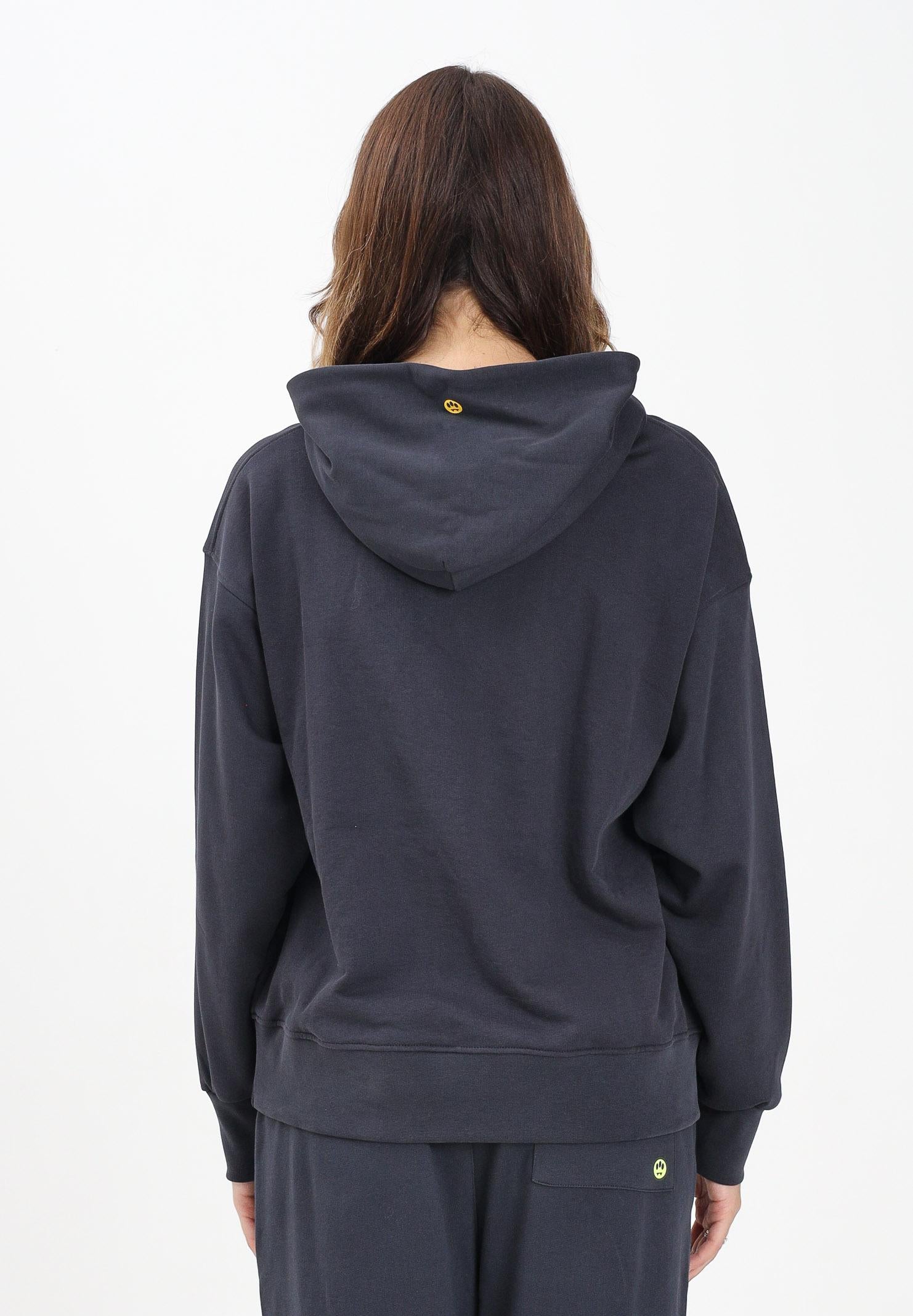 BARROW Felpa con cappuccio grigia per uomo e donna con logo F5BWUAHS068 251 BARROW 