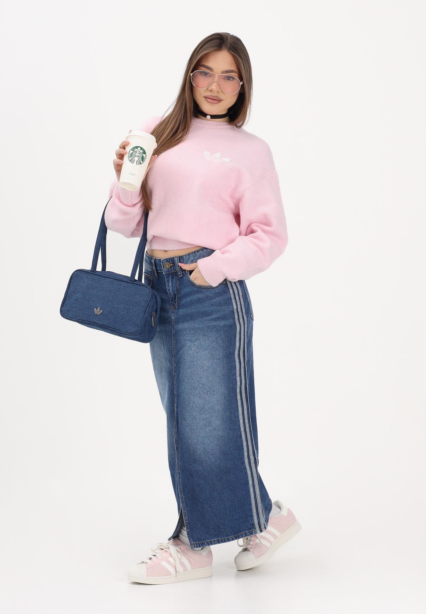 ADIDAS ORIGINALS Maglione girocollo Athletic Dept Knitted rosa da donna LD4474 . ADIDAS ORIGINALS 