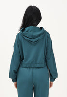 NEW BALANCE Felpa con zip Interlock verde da donna WJ61B759AAV . NEW BALANCE 