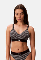 CALVIN KLEIN Bralette nera da donna con stampa logo LV00QF8877 2Y1 CALVIN KLEIN 