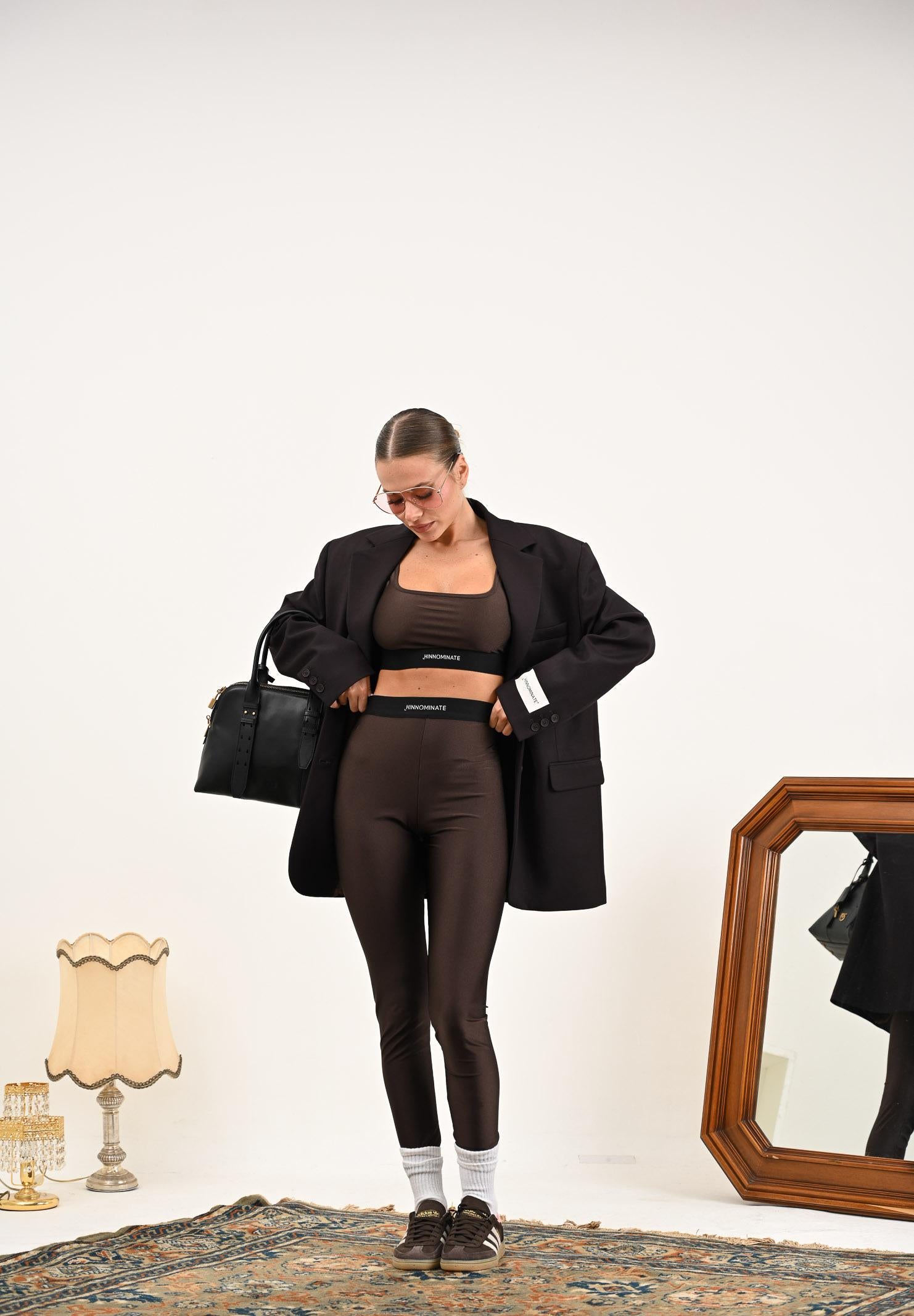 HINNOMINATE Giacca monopetto moro da donna dal taglio oversize HMABW02211 MA03 HINNOMINATE 