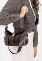 PINKO Borsa a spalla Saddle Bag Baguette marrone da donna 105895A1ZX LA7Q PINKO 