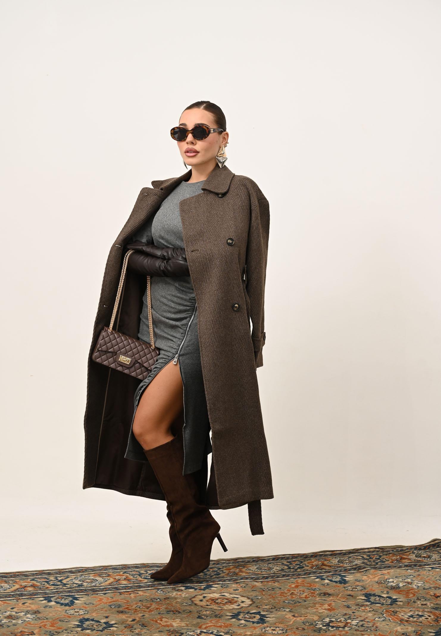 PINKO Abito midi grigio da donna 106126A2ZU I76 PINKO 