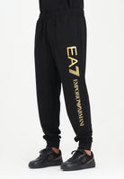 EA7 Pantalone sportivo nero da uomo con stampa logo 7M000571AF13512 MC004 EA7 