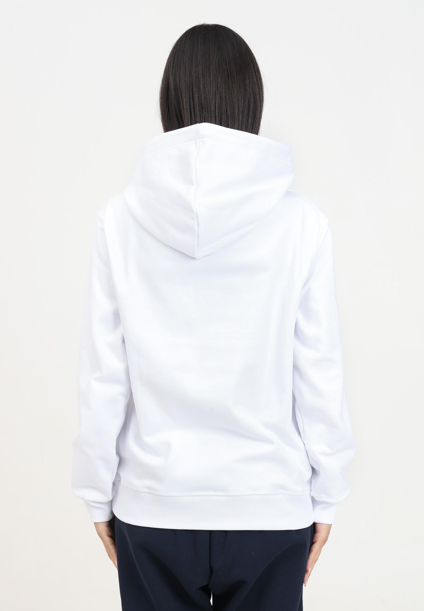 Felpa con cappuccio bianca per donna e bambina rifinita da logo stile college DQ2466D0094 DQ100 DSQUARED2 