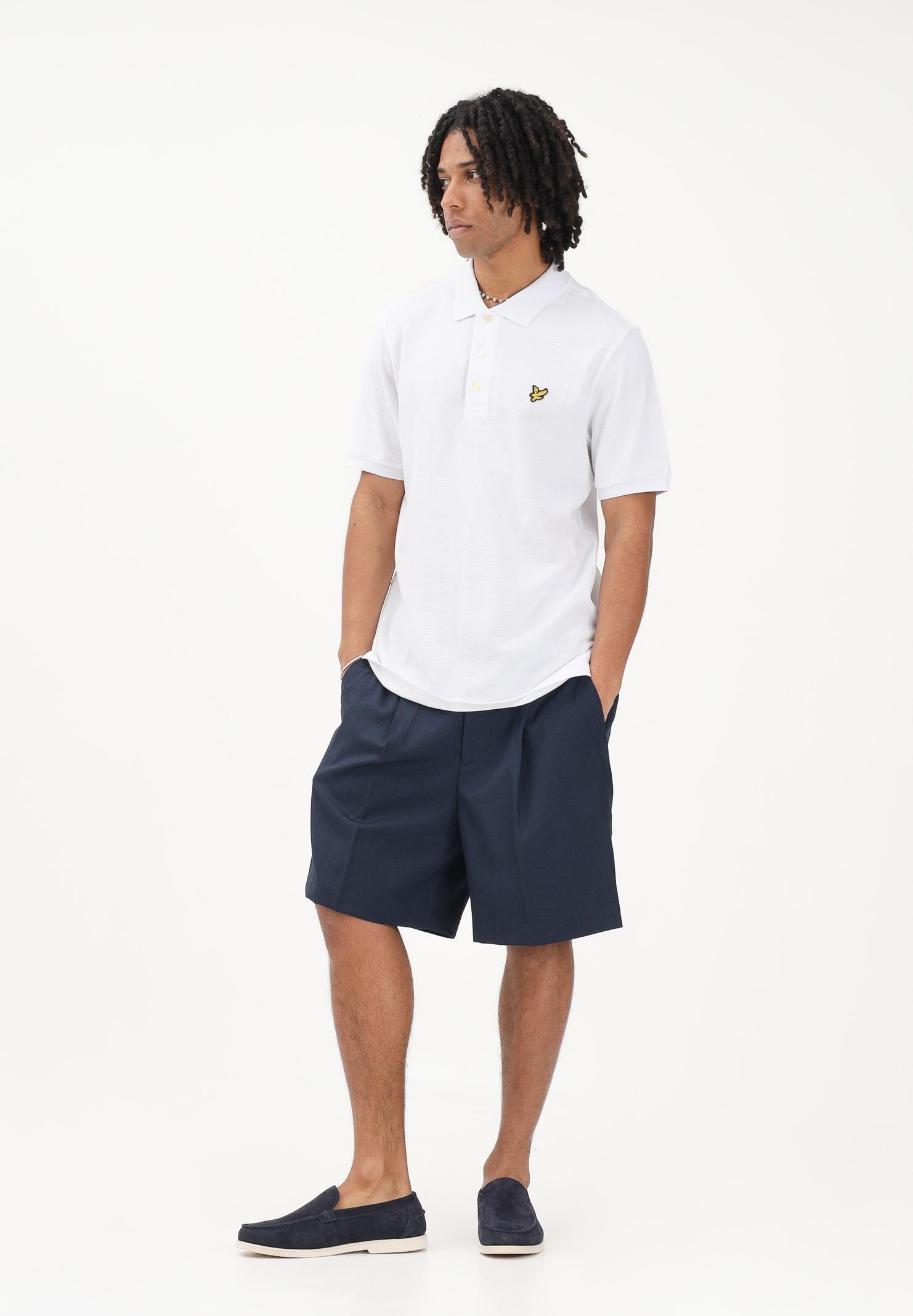 LYLE & SCOTT Polo a manica corta bianca da uomo realizzata in cotone piqué SP2400V 626 LYLE & SCOTT 