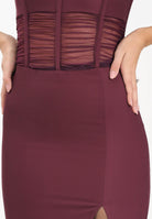 PATRIZIA PEPE Abito lungo a fascia bordeaux da donna 8A1552A454 M536 PATRIZIA PEPE 