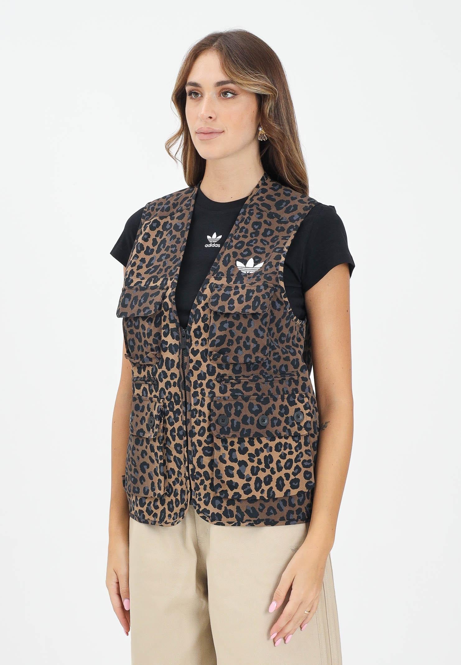 ADIDAS ORIGINALS Smanicato Leopard marrone da donna JV7557  ADIDAS ORIGINALS 