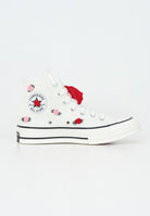 CONVERSE Sneakers CHUCK 70 ROSES bianche da donna A10637C . CONVERSE 