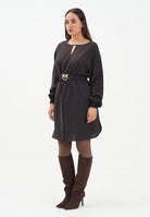 PINKO Abito corto marrone da donna con cintura 105586A2QW M04 PINKO 