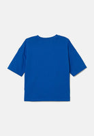 ADIDAS ORIGINALS T-shirt a manica corta Oversize Trefoil blu per bambino e bambina JV8557  ADIDAS ORIGINALS 