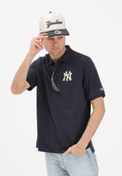 NEW ERA Polo a manica corta New York Yankees MLB Rib blu per uomo e donna 60856204 . NEW ERA 