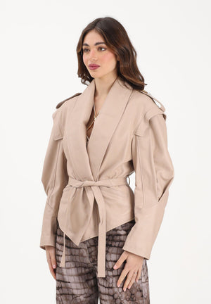 VICOLO Giubbotto di pelle Marant beige da donna TAB0179 ABU03 VICOLO 