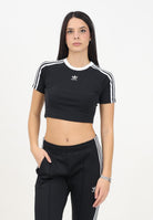T-shirt a manica corta 3-Stripes nera da donna IU2532 . ADIDAS ORIGINALS 