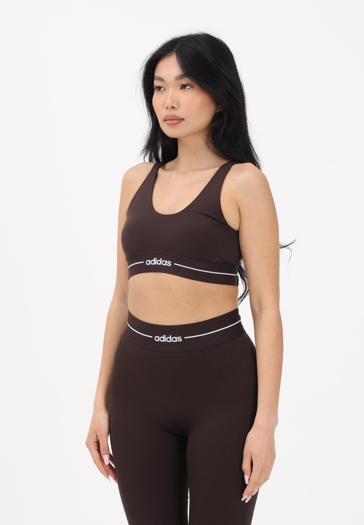 ADIDAS PERFORMANCE Top Hyperglam Light Support marrone da donna JZ6452 . ADIDAS PERFORMANCE 