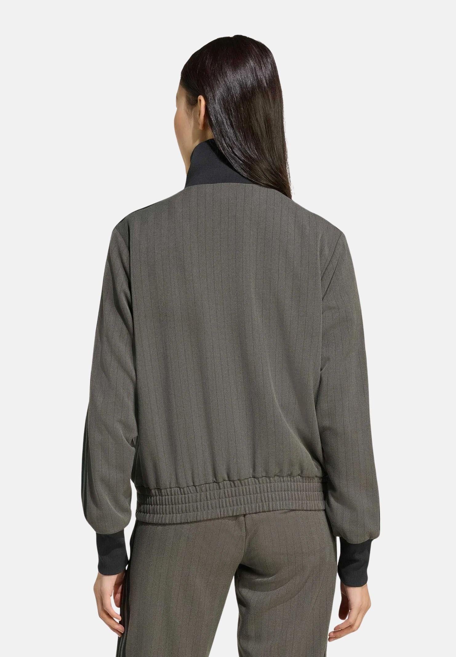 ADIDAS ORIGINALS Felpa con zip verde militare da donna JY3523 . ADIDAS ORIGINALS 