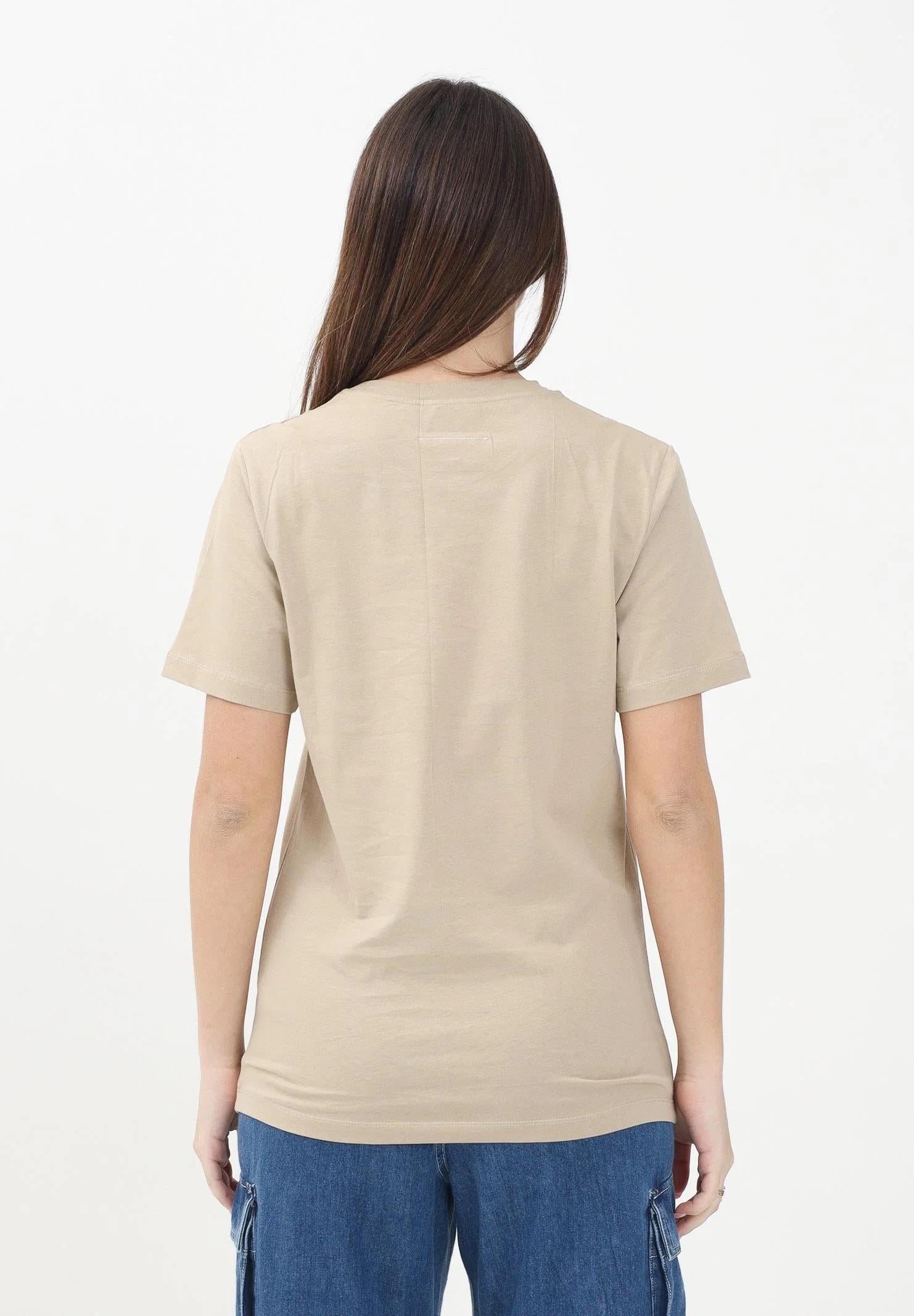 MAISON MARGIELA T-shirt Beige Logo MM6 Donna, Ragazzi e Bambini