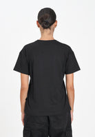 GCDS T-shirt a manica corta nera per donna e bambina con stampa glitterata TI AMO GCDS B2JW2335BA3 99 GCDS 