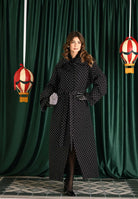 PINKO Cappotto nero da donna con strass e borchie 106154A30W Z99 PINKO 