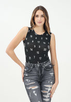 MAISON MARGIELA Body smanicato nero per donna e bambina con stampa Numeric M60764MM05K M6900 MAISON MARGIELA 