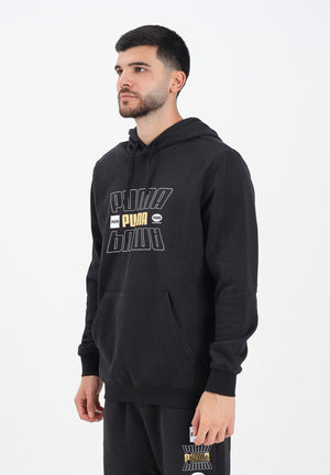 PUMA Felpa con cappuccio Essentials Logo Lab nera da uomo 688190 01 PUMA 