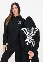 Felpa con cappuccio nera per donna e bambina caratterizzata da maxi stampa logo Sport Edtn.09 DQ2526D003G DQ900 DSQUARED2 