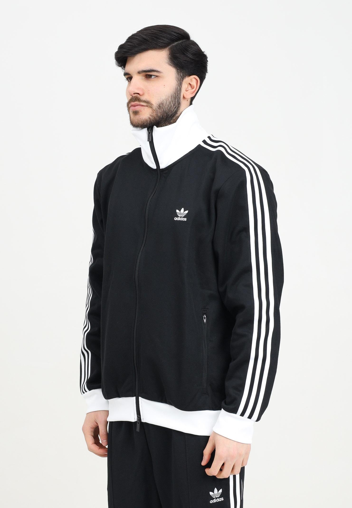 ADIDAS ORIGINALS Felpa con zip Adicolor Classics Beckenbauer nera da uomo II5763 . ADIDAS ORIGINALS 