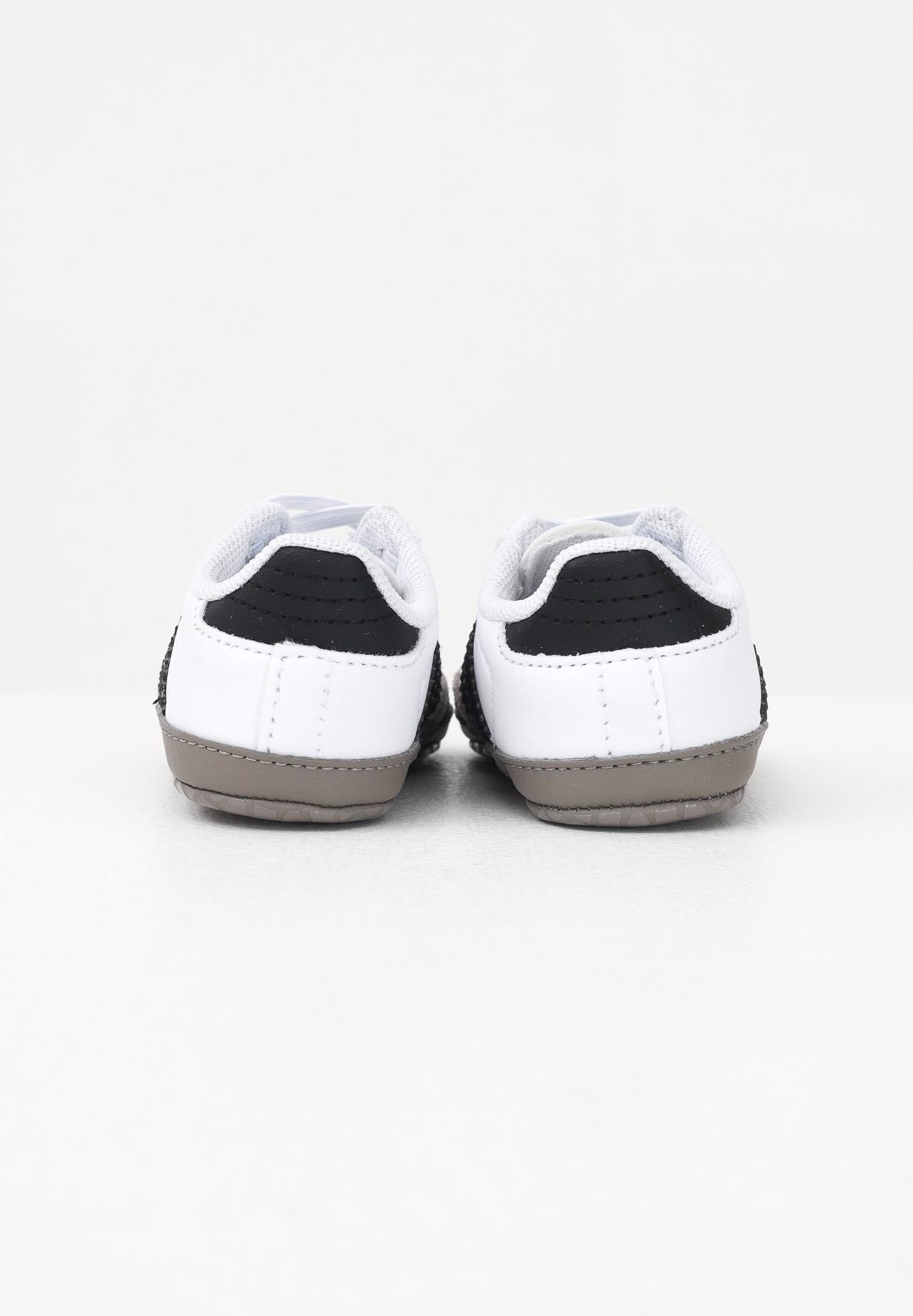 ADIDAS ORIGINALS Scarpe da culla Samba bianche e nere da neonato JI2758  ADIDAS ORIGINALS 