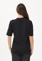 DSQUARED2 T-shirt a manica corta nera per donna, ragazzi e bambini con logo applicato e patch DQ3165D0ACD DQ900 DSQUARED2 