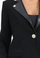 ARMANI EXCHANGE Giacca nera da donna con revers in ecopelle XW000676AF16149 UC001 ARMANI EXCHANGE 