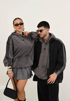 ADIDAS ORIGINALS Felpa con cappuccio Premium Essentials Retro Washed grigia da uomo JD0245  ADIDAS ORIGINALS 