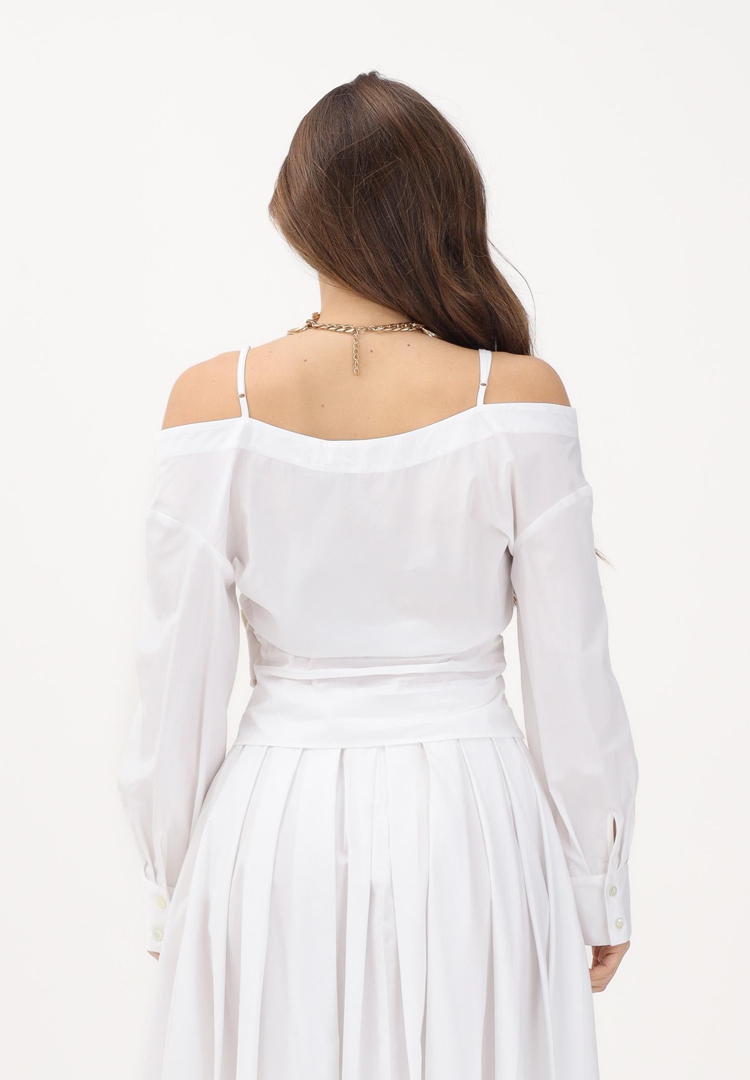 SIMONA CORSELLINI Blusa incrociata bianca da donna P26CPBLC0101 V0001 SIMONA CORSELLINI 